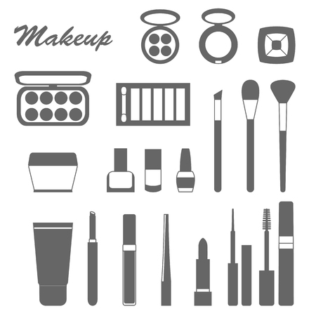 Big set of different decorative cosmeticsのイラスト素材