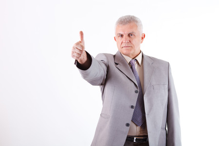 Success senior businessman, Thumbs up.の写真素材
