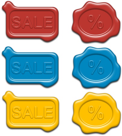 Sale Related Stamps (Seals Or Stickers)の写真素材
