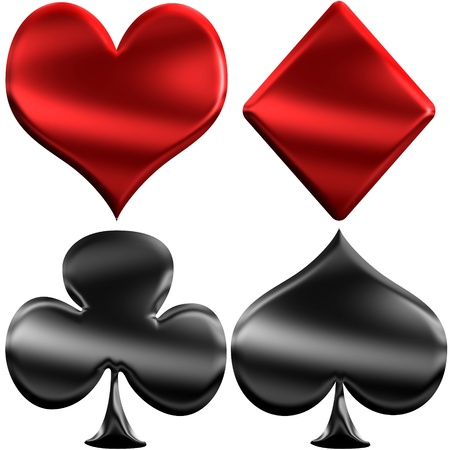 Shiny Plastic Playing Cards Symbolsの写真素材