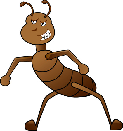 Angry ant (cartoon style)のイラスト素材