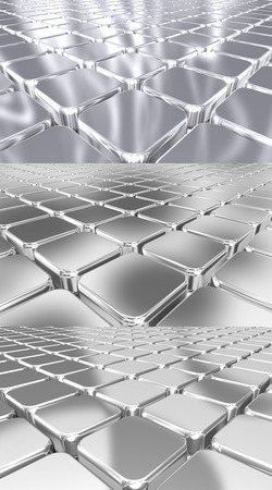 Silver chrome chequered backrgoundの写真素材