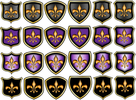 Fleur de lis emblemsのイラスト素材