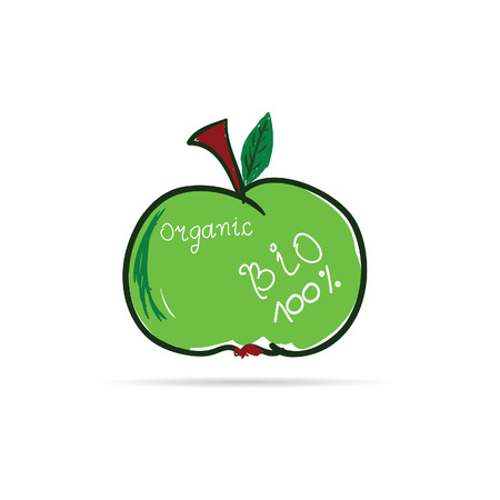 apple organic vector illustrationのイラスト素材