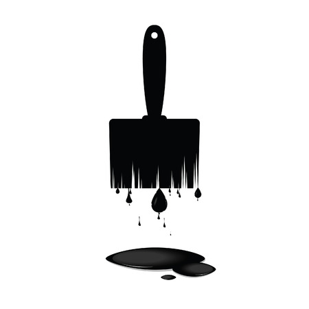 brush for painting vector illustration on a whiteのイラスト素材