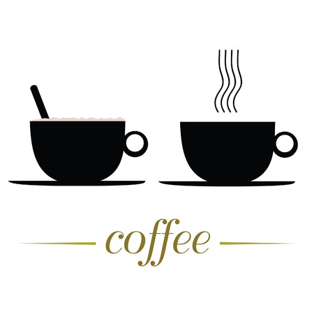 cup of coffee vector illustration on a white backgroundのイラスト素材