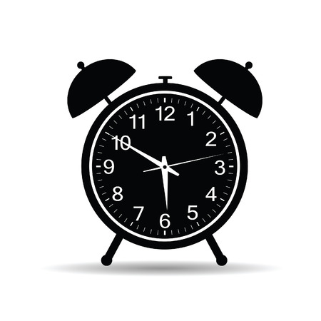 clock in retro style vector illustration on whiteのイラスト素材