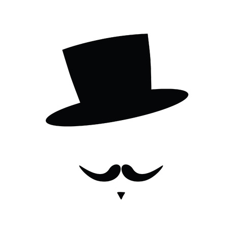 face with mustache vector illustrationのイラスト素材