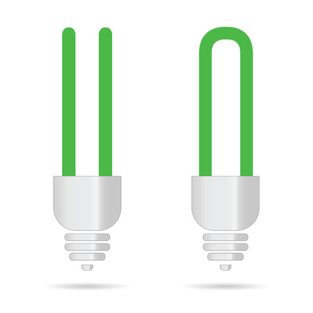 green bulb vector illustration on white backgroundのイラスト素材