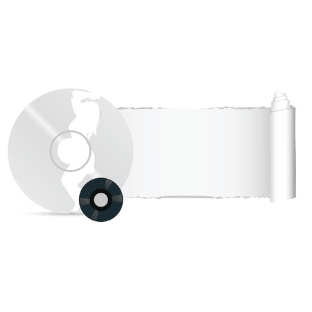 musical panel with tearing paper color vectorのイラスト素材