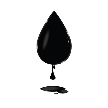 oil drop vector illustration on whiteのイラスト素材
