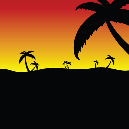palm in the nature vector illustrationのイラスト素材
