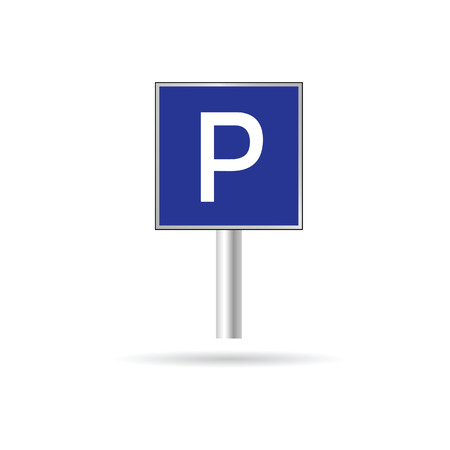 parking sign vector illustration on white backgroundのイラスト素材