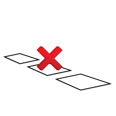 red ticking vector silhouette illustrationのイラスト素材