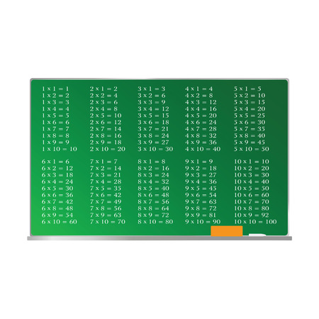 school board illustration with multiplication table vectorのイラスト素材