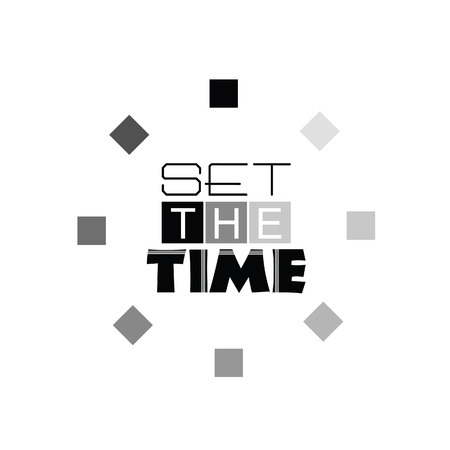 set the time sign art vector illustrationのイラスト素材