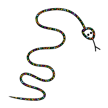 snake silhouette vector illustrationのイラスト素材