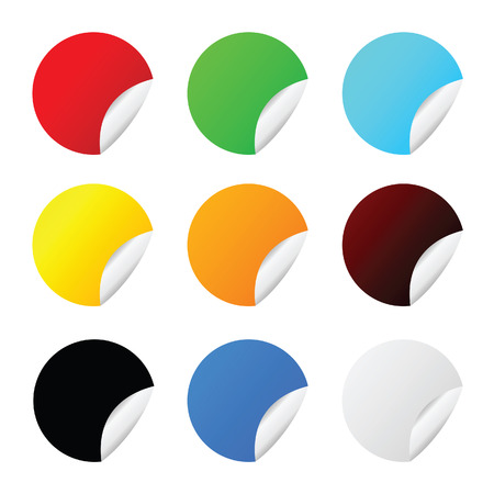 sticker set color vector illustrationのイラスト素材
