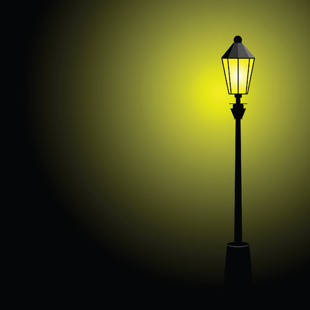 street lamp color vector illustrationのイラスト素材