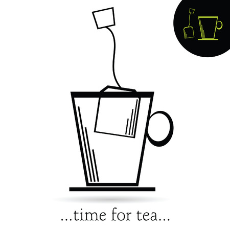 time for tea vector illustrationの写真素材