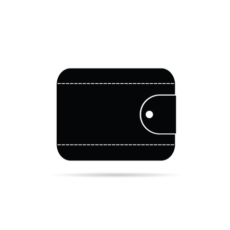 wallet in black icon vector art illustrationのイラスト素材