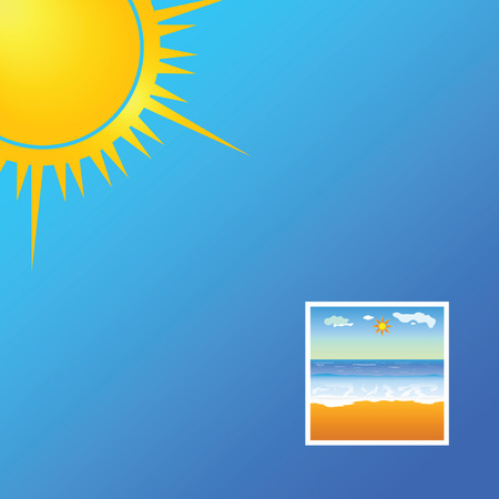 beauty photo beach vector illustrationのイラスト素材