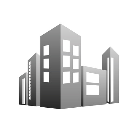 building grey vector illustrationのイラスト素材