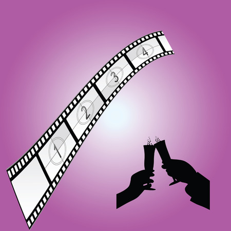 cinematography sign art color vector illustrationのイラスト素材