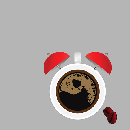 clock and coffee vector illustration part fourのイラスト素材