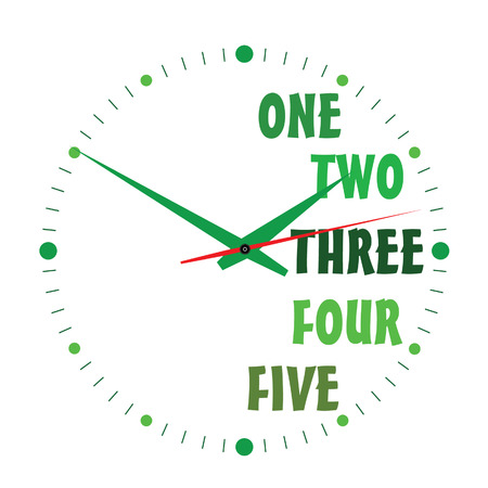 clock ecology green vector on white backgroundのイラスト素材