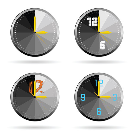 clock set color vector illustrationのイラスト素材