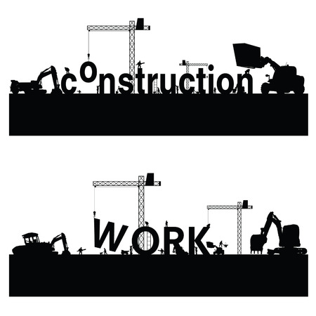 construction work vector illustrationのイラスト素材