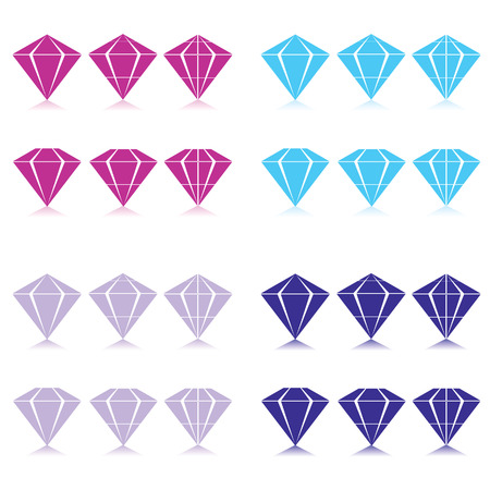 diamonds color vector illustrationのイラスト素材