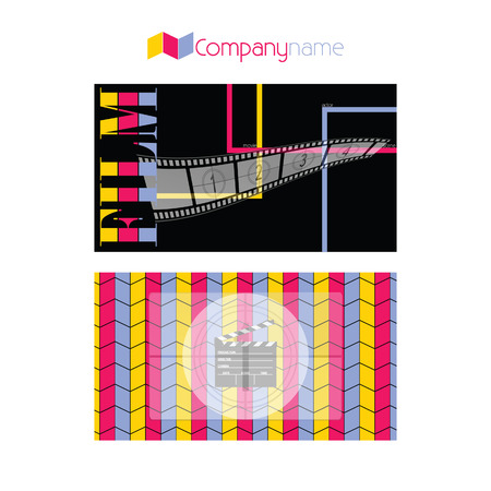 film business card and sign for movie vectorのイラスト素材