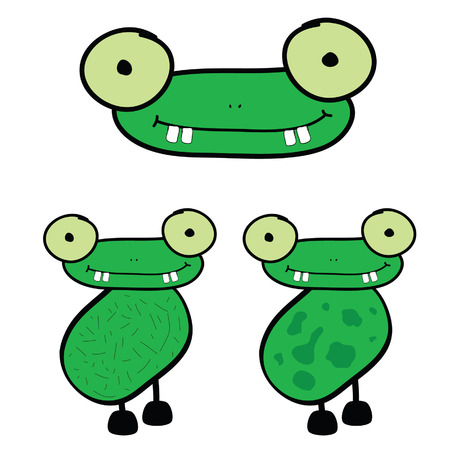 frog cartoon vector illustrationのイラスト素材