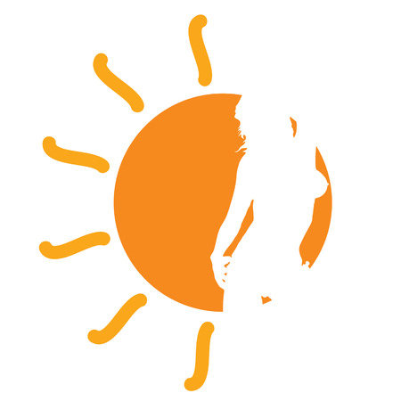 girl in the sun vector illustrationのイラスト素材