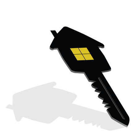 key with house on it vector illustrationのイラスト素材
