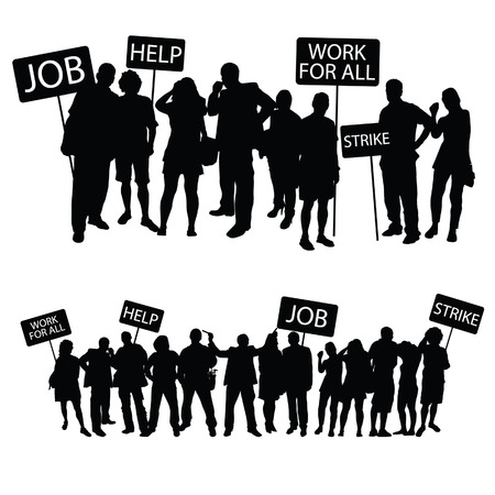 people vector silhouette illustrationのイラスト素材