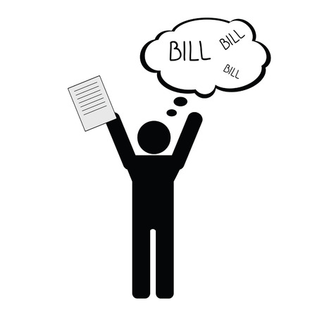 people icon with bill vector illustrationのイラスト素材