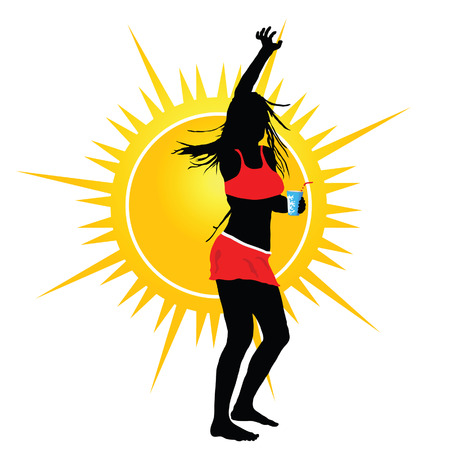 sexy and hot girl vector silhouette illustartion part twoのイラスト素材