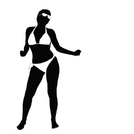 sexy girl in bikini vector illustration part twoのイラスト素材