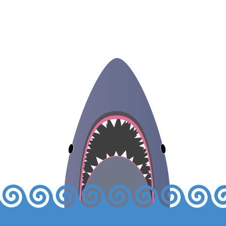 shark in the sea vector illustrationのイラスト素材