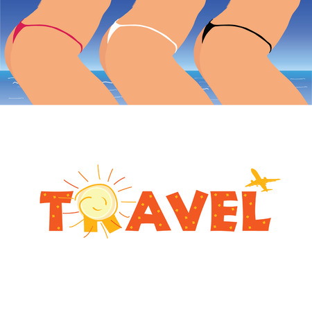 sign of travel with woman ass vector illustrationのイラスト素材