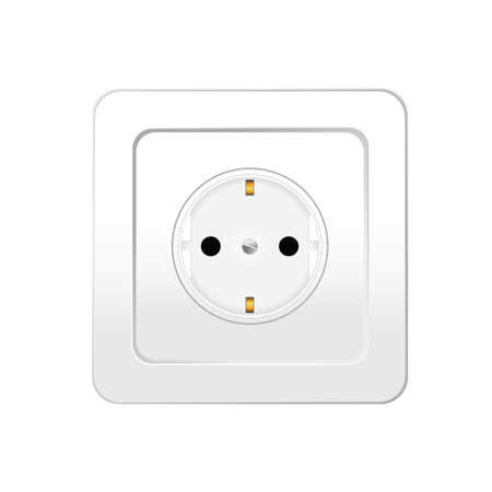 socket in white color vector art illustrationのイラスト素材