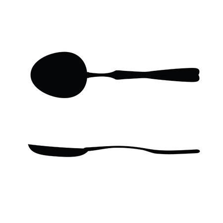 spoon vector illustrationのイラスト素材