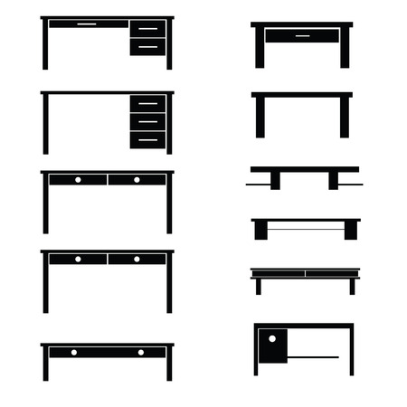 table black vector illustrationのイラスト素材