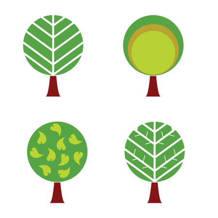 tree color vector illustrationのイラスト素材