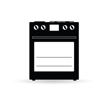 stove icon vector art illustration on whiteのイラスト素材