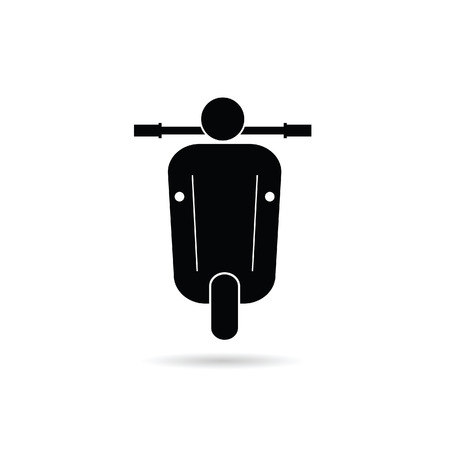 scooter retro icon vector illustration on whiteのイラスト素材