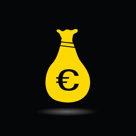 sack of money euro color vector ilustrationのイラスト素材